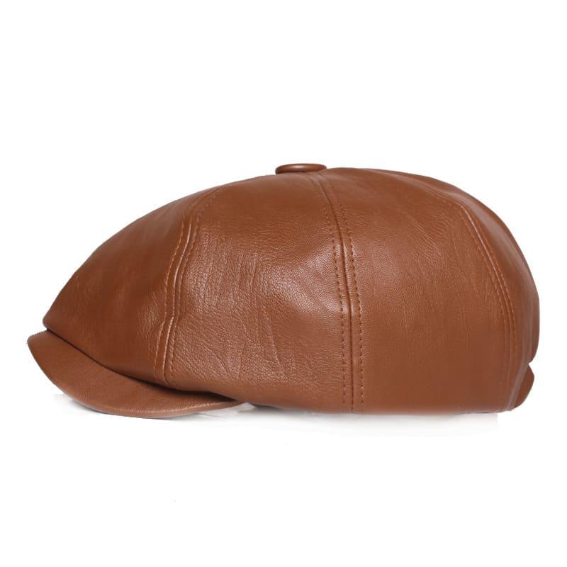 Blackpool Leather Newsboy Cap