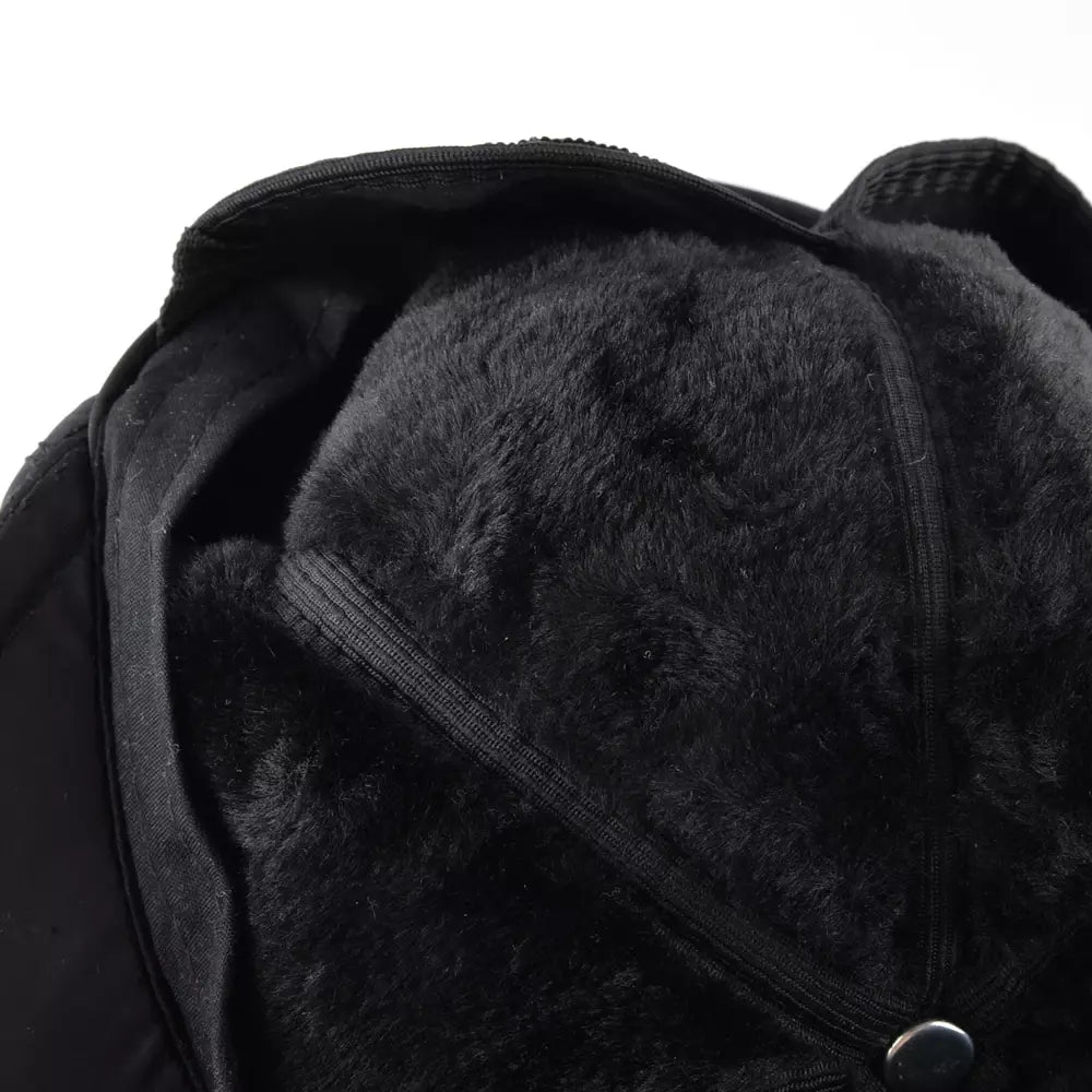 Ettinger Black Thick Cotton Newsboy Cap
