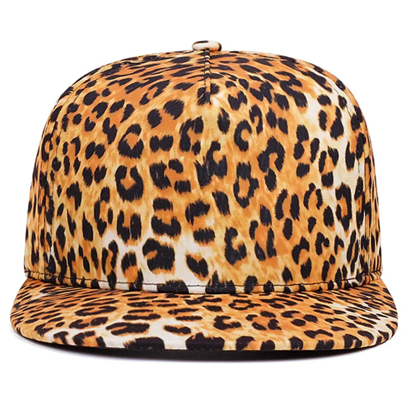 Leopard Print Snapback Cap