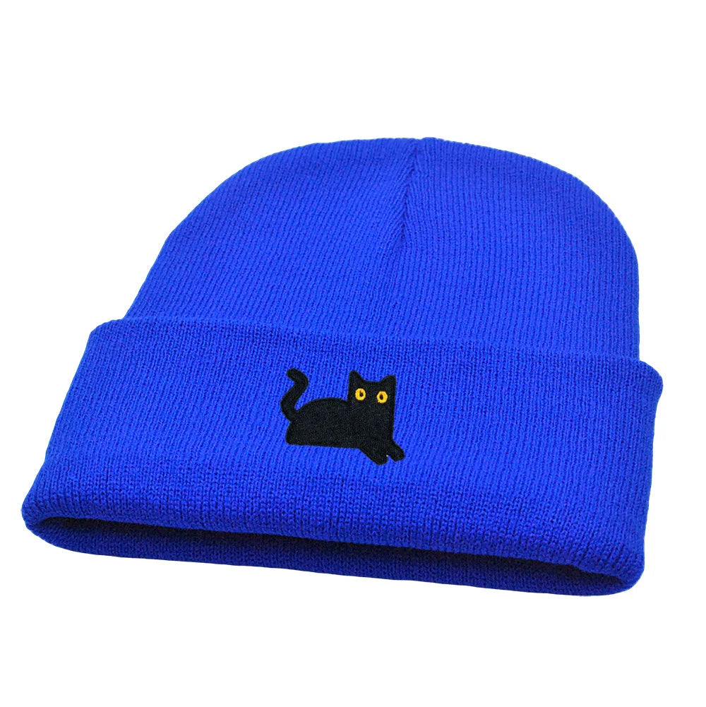 The Watching Cat Knitted Beanie