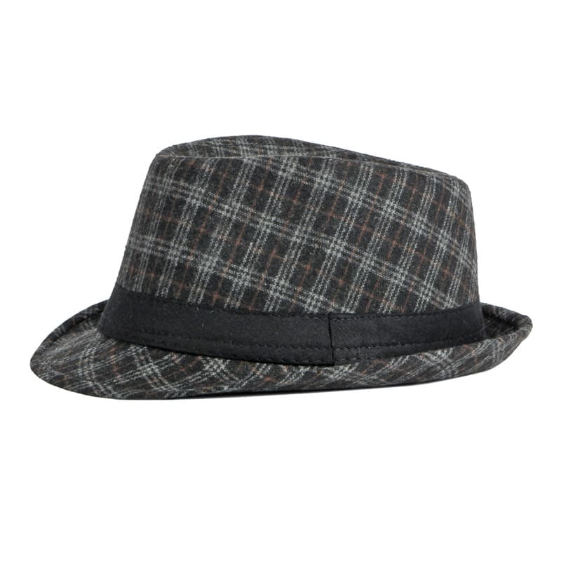 plaid-vintage-jazz-fedora-retro