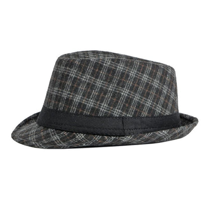 plaid-vintage-jazz-fedora-retro
