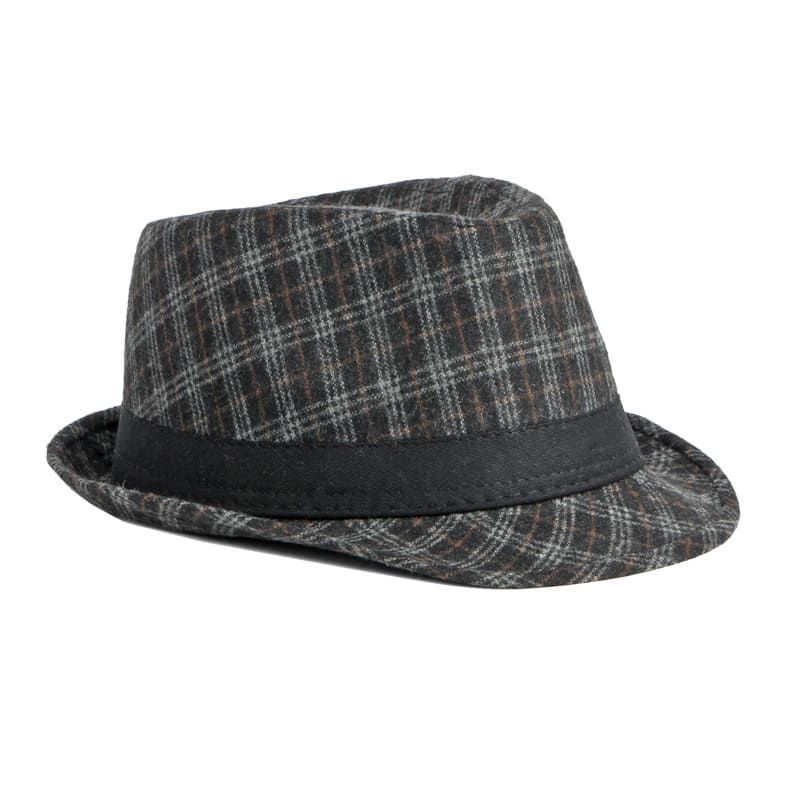 plaid-vintage-jazz-fedora-retro