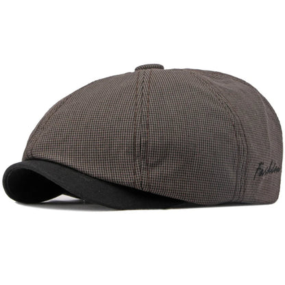 Barret Retro Plaid Newsboy Cap