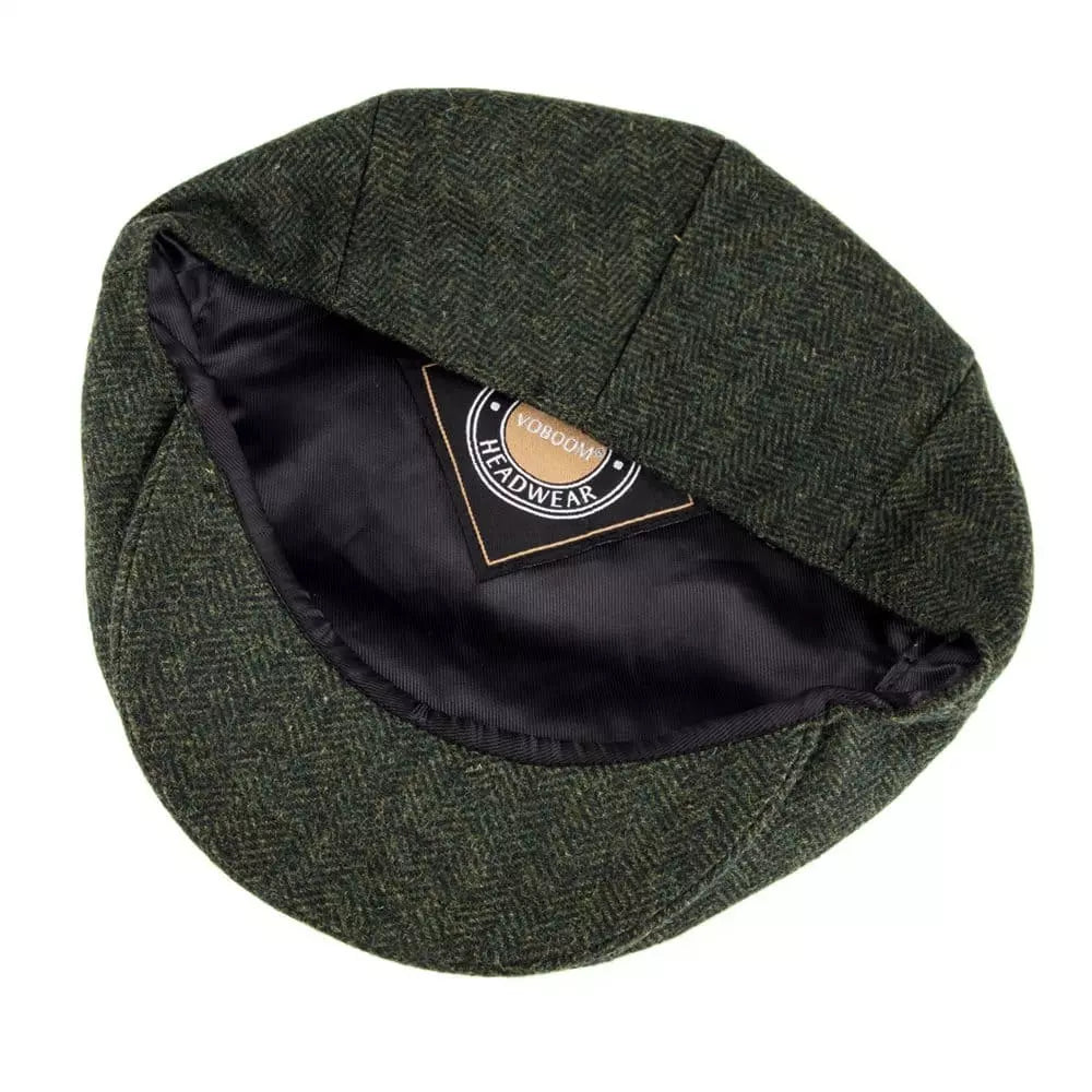 Birmingham Herringbone Wool Flat Cap