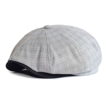 Brampton Plaid Cotton Newsboy Cap