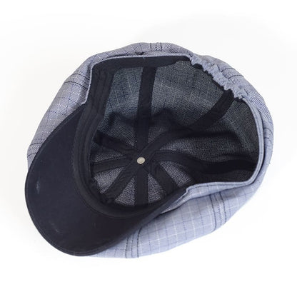 Brampton Plaid Cotton Newsboy Cap