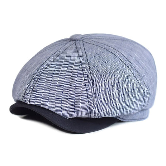 Brampton Plaid Cotton Newsboy Cap