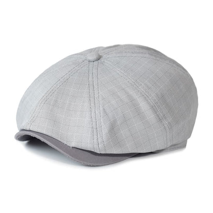Brampton Plaid Cotton Newsboy Cap