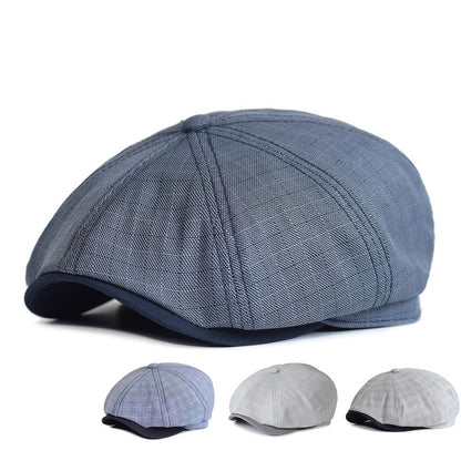 Brampton Plaid Cotton Newsboy Cap