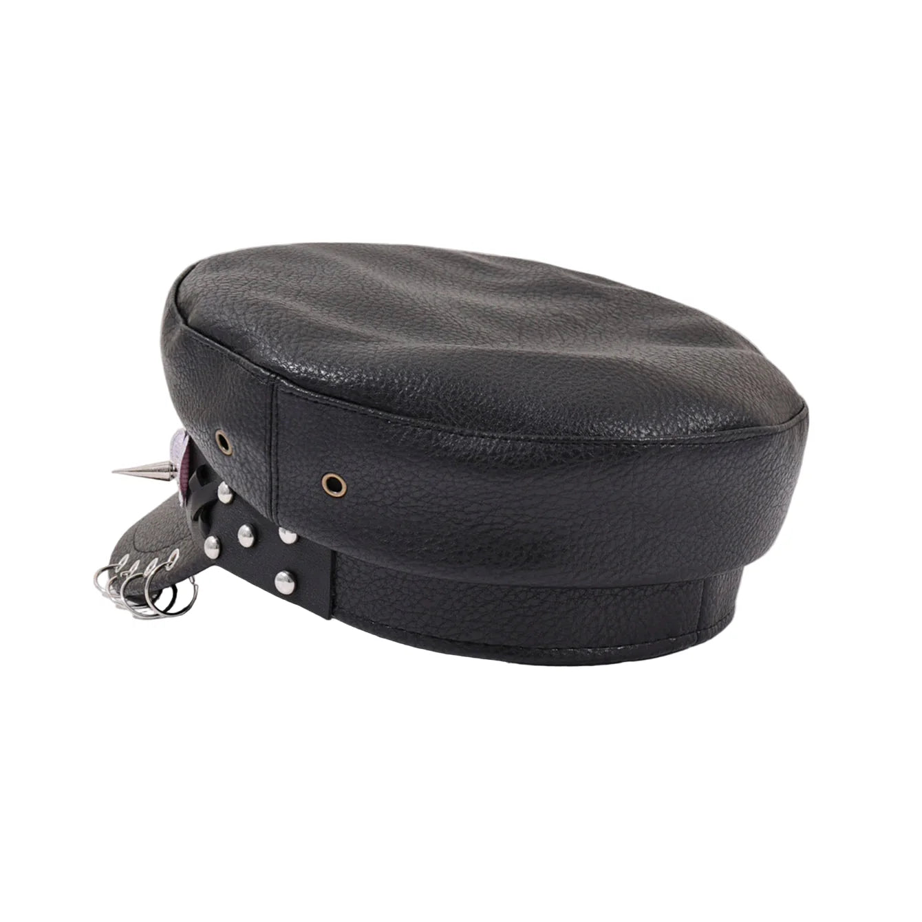 Broken Hearts Gothic Leather Sailor Cap
