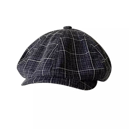 Cardigan Plaid Newsboy Cap