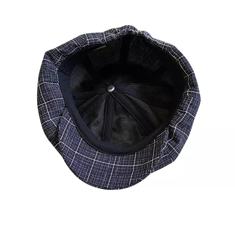 Cardigan Plaid Newsboy Cap