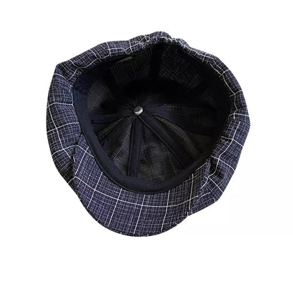 Cardigan Plaid Newsboy Cap