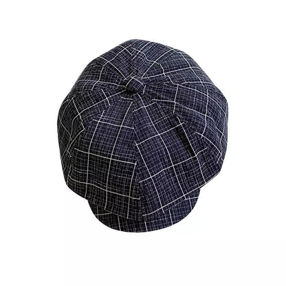 Cardigan Plaid Newsboy Cap