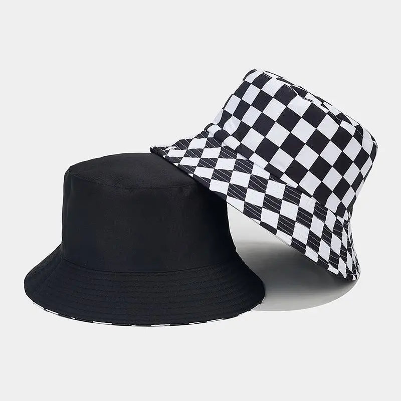 men-women-summer-vintage-checkered-reversible-fisherman-hat