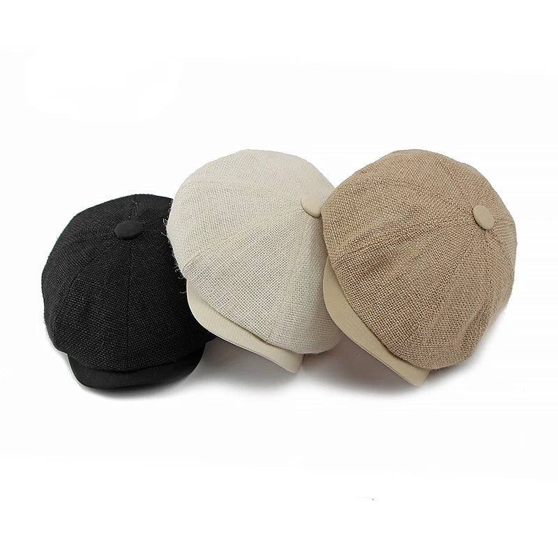 men-women-linen-summer-vintage-retro-newsie-cabbie-hat