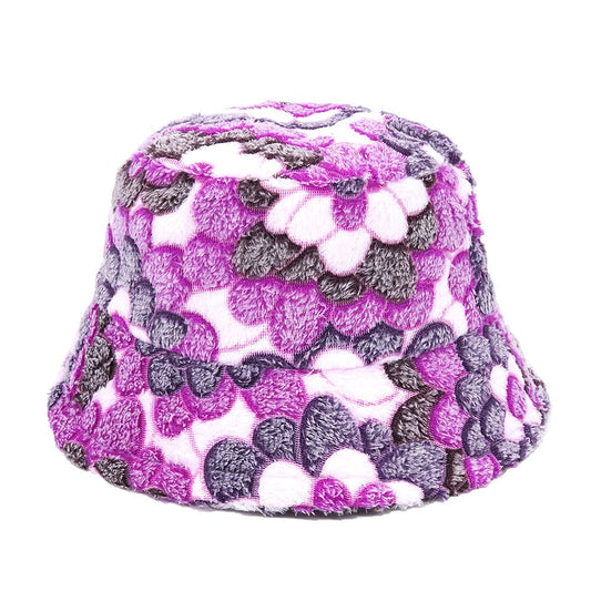flowers-spring-daisies-fisherman-headwear-winter-furry-cold-protection-soft-adjustable