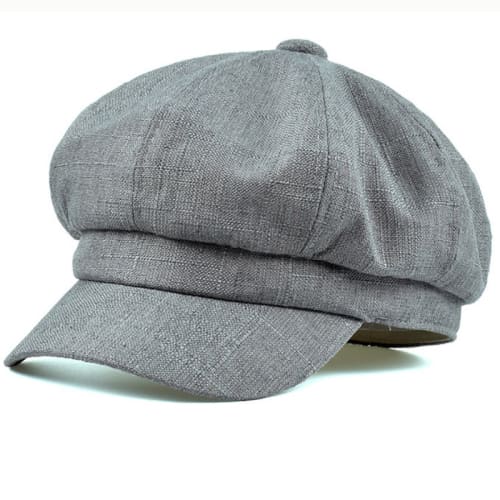 Genova Plain Linen Newsboy Cap