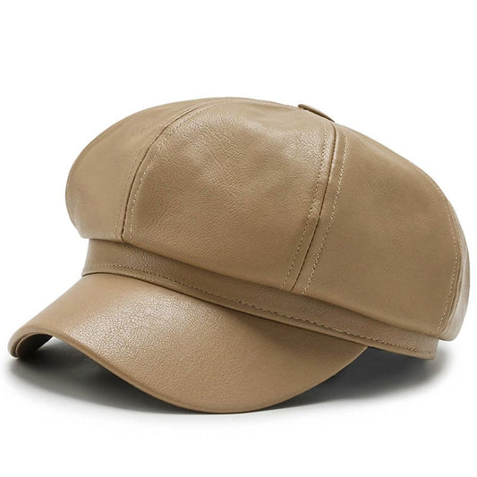 Haddington Leather Newsboy Cap