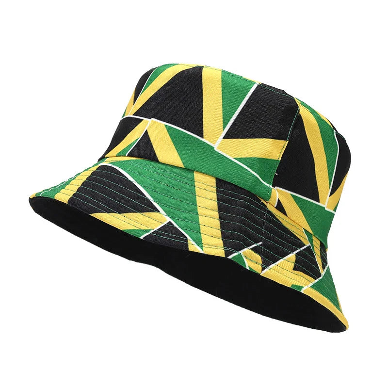 Jamaica Flag Reversible Bucket Hat
