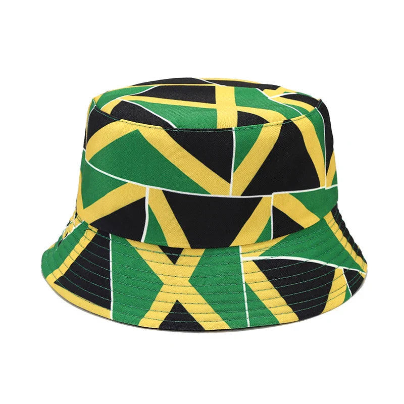 Jamaica Flag Reversible Bucket Hat
