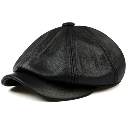 newsie-bakerboy-paperboy-cabbie-hat-pure-authentic-leather-cowhide