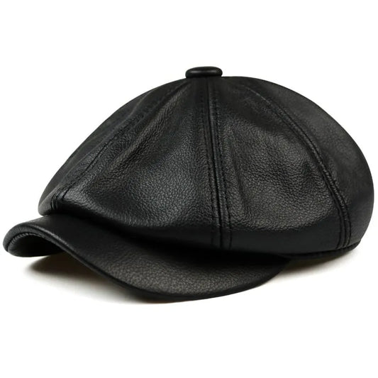 newsie-bakerboy-paperboy-cabbie-hat-pure-authentic-leather-cowhide