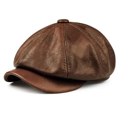 newsie-bakerboy-paperboy-cabbie-hat-pure-authentic-leather-cowhide