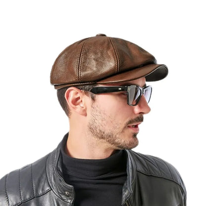 newsie-bakerboy-paperboy-cabbie-hat-pure-authentic-leather-cowhide