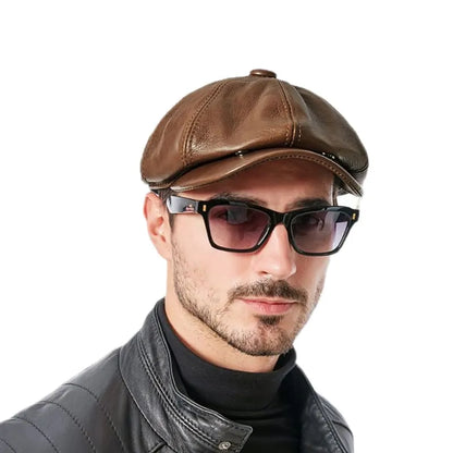 newsie-bakerboy-paperboy-cabbie-hat-pure-authentic-leather-cowhide