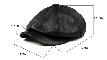 newsie-bakerboy-paperboy-cabbie-hat-pure-authentic-leather-cowhide