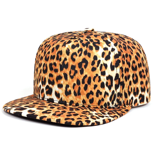 Leopard Print Snapback Cap