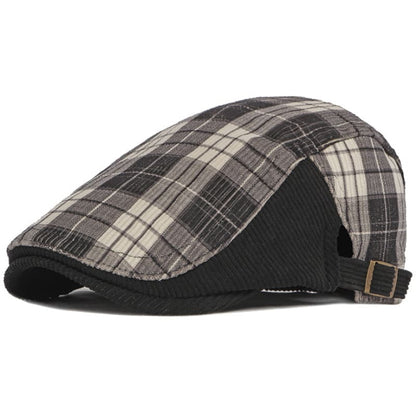 Leroy Tartan Corduroy Flat Cap