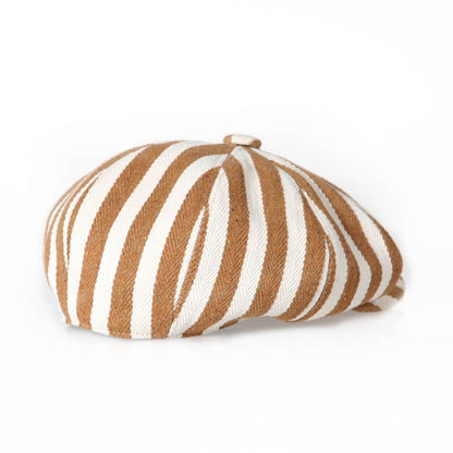 Marbella Striped Newsboy Cap
