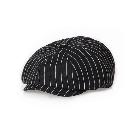 Marbella Striped Newsboy Cap