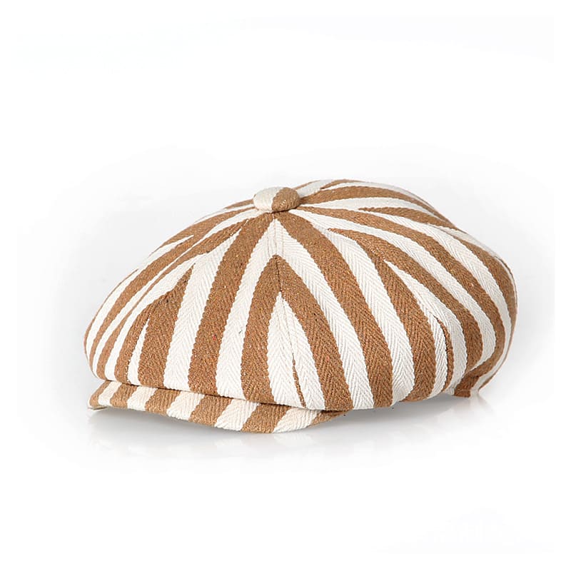 Marbella Striped Newsboy Cap