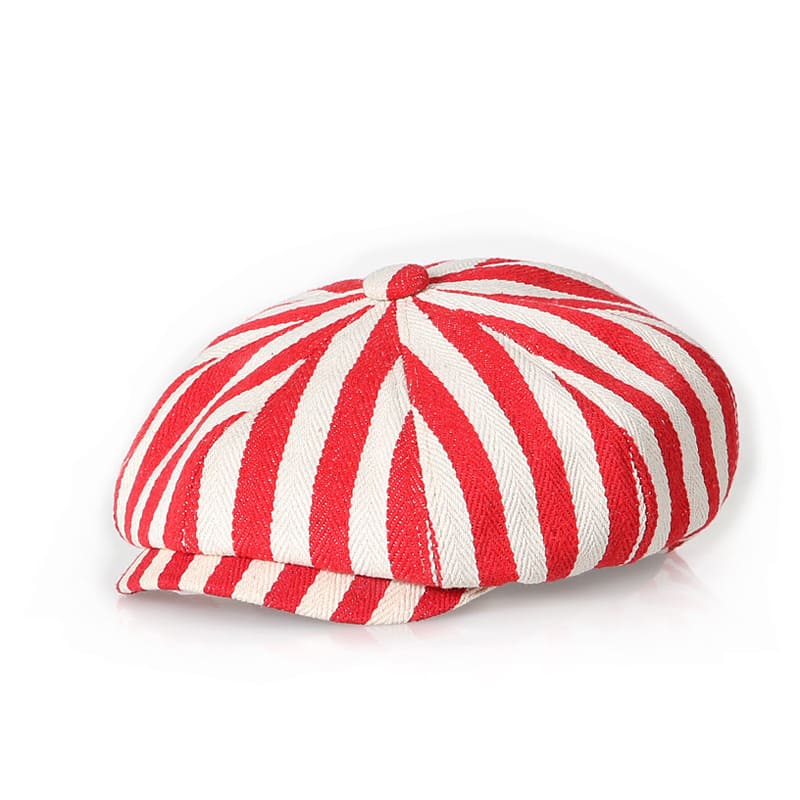 Marbella Striped Newsboy Cap