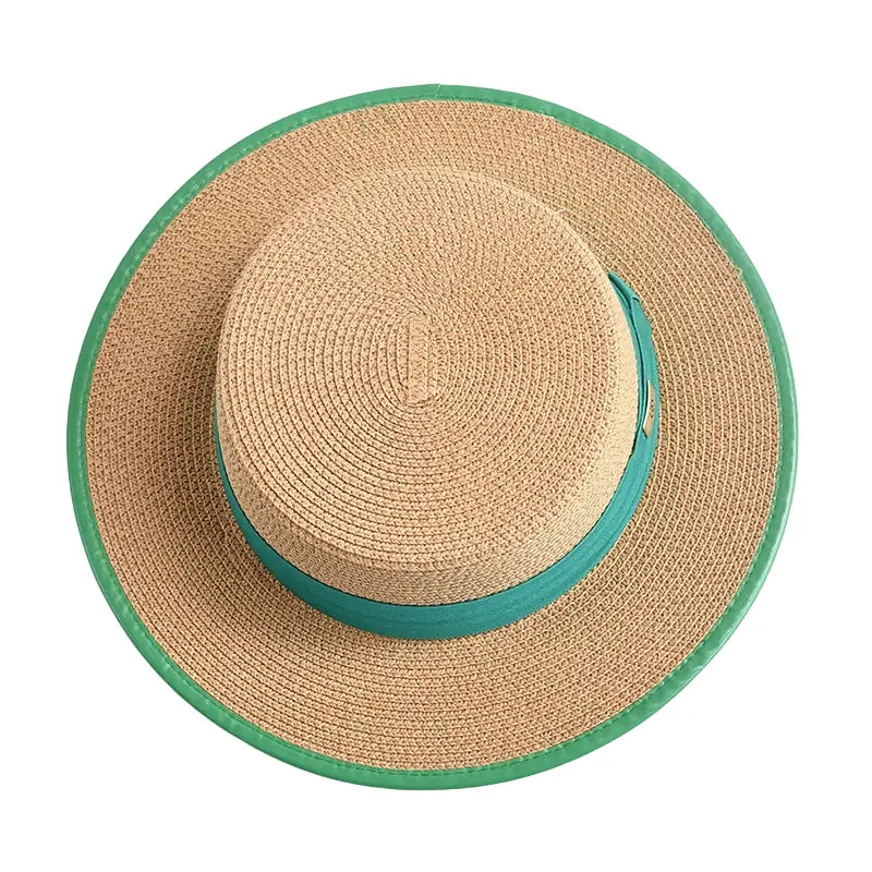 Marbella Summer Raffia Boater Hat