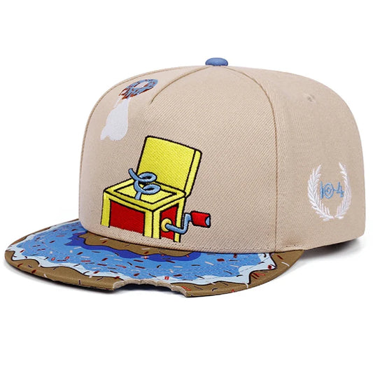 Music Box Donut Bitten Snapback Cap
