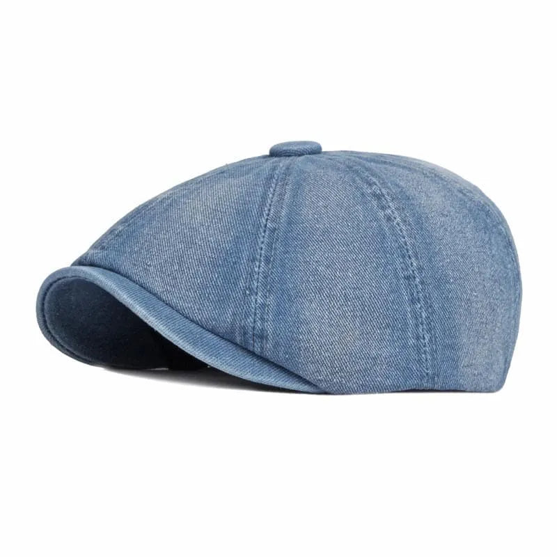 P&L Denim Newsboy Cap