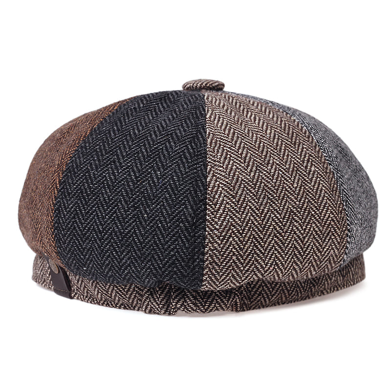 Shelby Herringbone Newsboy Cap