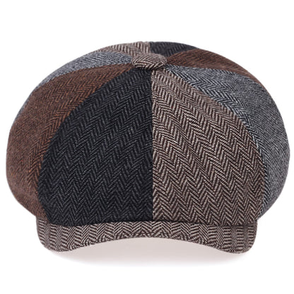 Shelby Herringbone Newsboy Cap