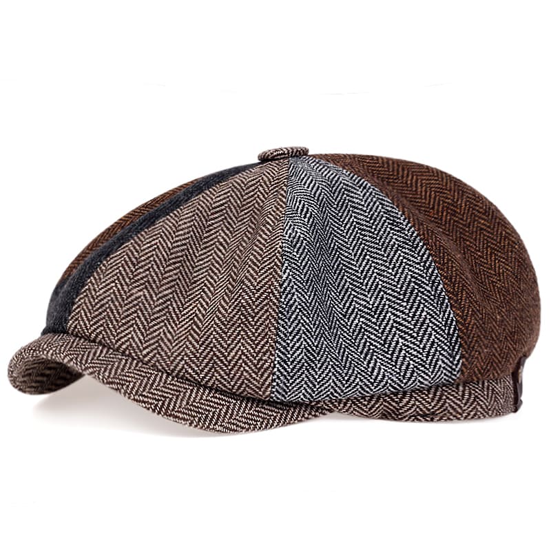 Shelby Herringbone Newsboy Cap