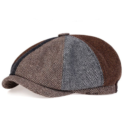 Shelby Herringbone Newsboy Cap