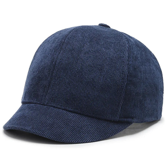 Short Brim Corduroy Baseball Cap
