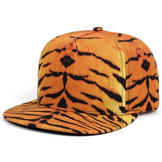 Tiger Print Snapback Cap