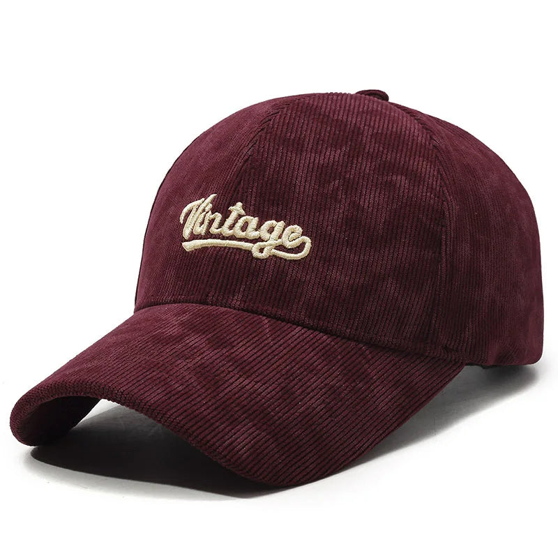 Vintage Corduroy Retro Baseball Cap