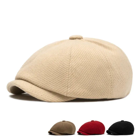 Watson 8-Pannels Plain Newsboy Cap
